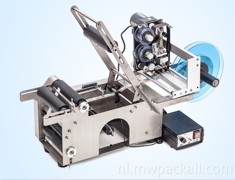 Semi Automatic Wine Beer Cans Tube Vial Pet Glass Bottle Labeling Machine met fabrieksprijs